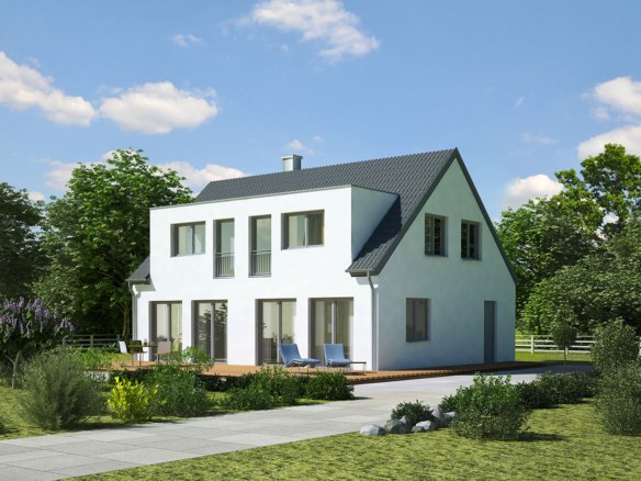 Modern apartment building